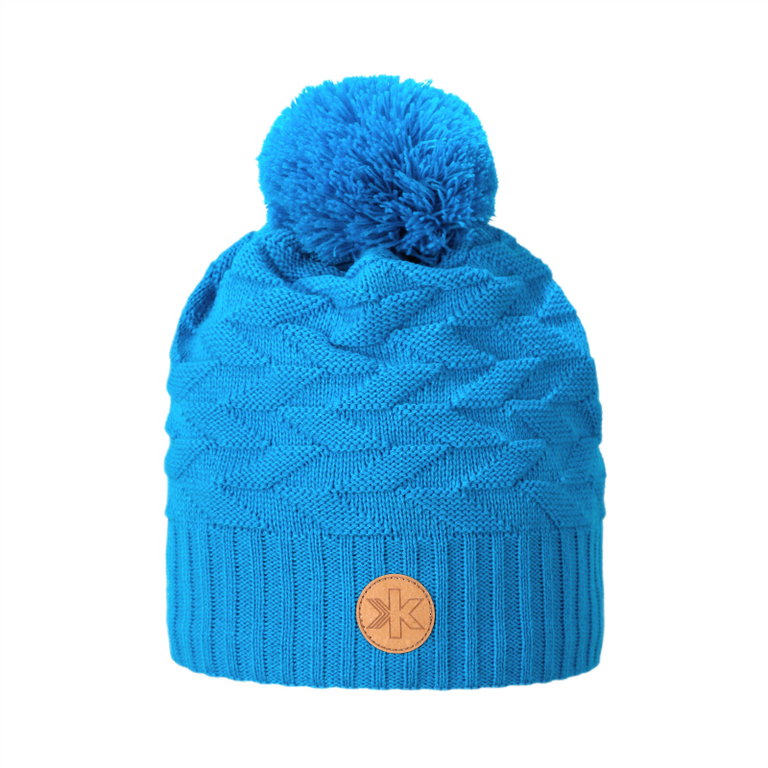 Kama Strickmütze (Bommel) AW71 Merino Kamakadze (winddicht) - türkisblau - 1 Stück