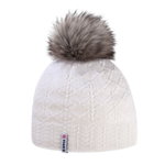 Kama Strickmütze (Bommel) A109 Merino - Damen weiss - 1 Stück