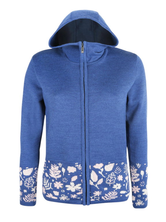 Kama Kapuzenpullover 5049 Full Zip (Merinowolle-Mischung, warm) denimblau Damen