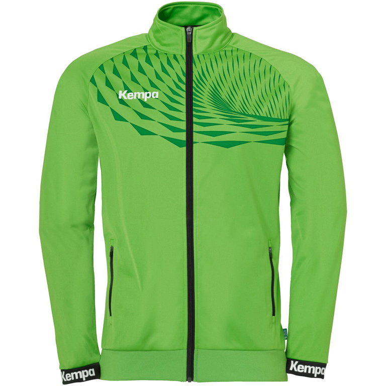 Kempa Training Jacket Wave 26 (100% Polyester, elastic) green Kids