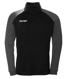 Kempa Trainingsjacke Poly Ambition 28 (Full-Zip, 100% Polyester) schwarz/grau Herren