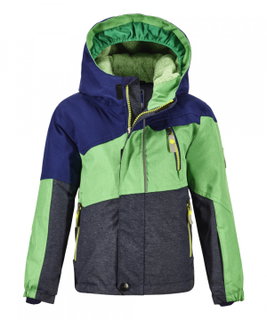 Killtec Winterjacke Viewy (winddicht, wasserdicht, Schneefang) dunkelblau/grün Kleinkinder