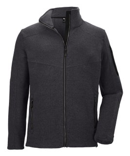 Killtec Strickfleecejacke Kow 28 mit Stehkragen (hoher Tragekomfort) dunkelgrau Herren