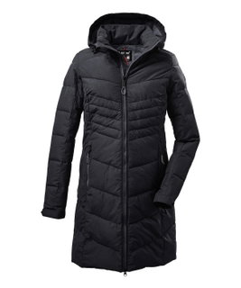 Killtec Winter-Daunenmantel mit abzippbarer Kapuze (Parka, wasser- und windabweisend) schwarz Damen