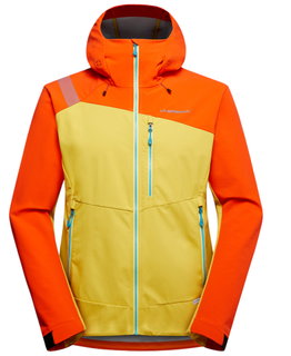 La Sportiva Softshelljacke Alpine Guide Windstopper (wasserdicht, winddicht, Bergsteigen) gelb/rot Herren