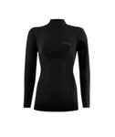 Lenz Functional Underwear Long Sleeve Shirt Merino 6.0 Stand-up Collar Black Women