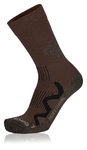 Lowa Hiking Sock Crew 3-Season Pro (Cotton, high comfort) dark brown - 1 pair