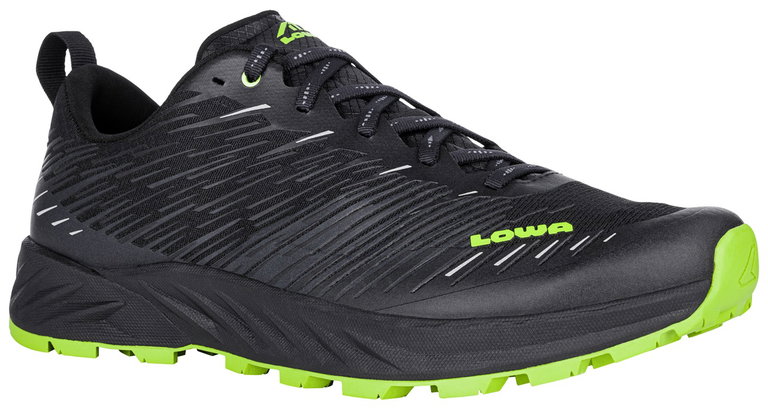 Lowa Trail-Laufschuhe Amplux (Synthetik, Leichtigkeit) schwarz/limegrün Herren