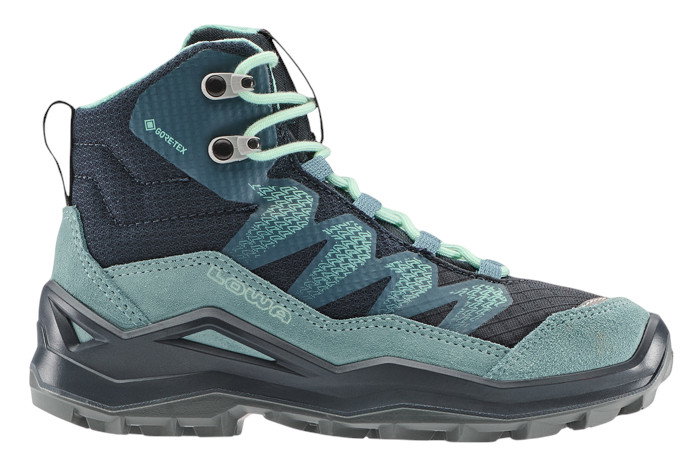 Lowa Maddox Pro Mid GTX Junior Hiking Shoes (Textile/Suede, waterproof) navy blue/blue children