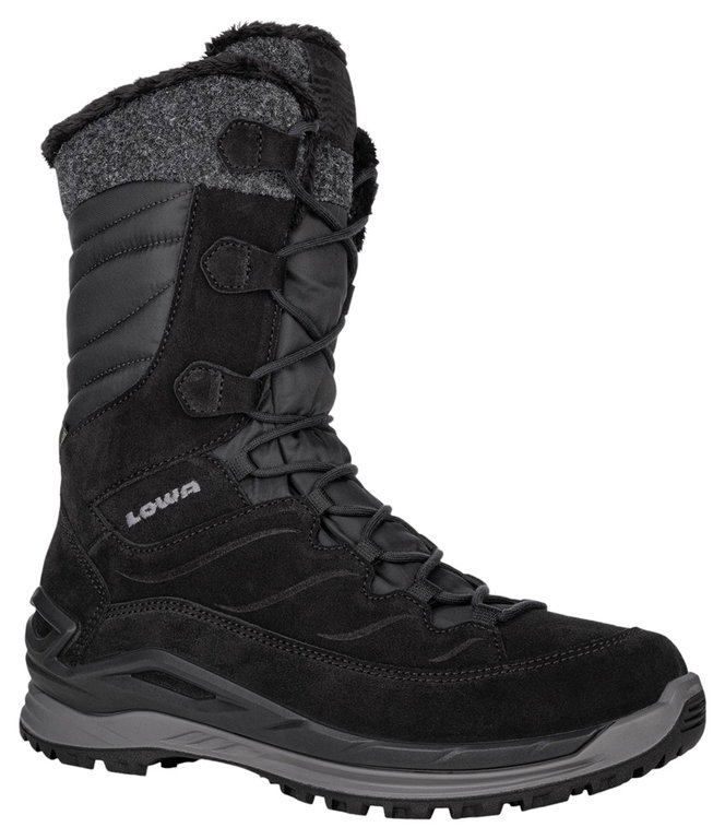 Lowa Winterstiefel Barina EVO GTX (Veloursleder, wasserdicht) schwarz/anthrazit Damen