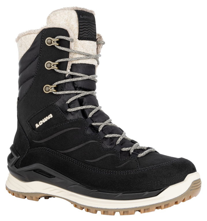 Lowa Winterstiefel Calceta EVO GTX (Veloursleder, wasserdicht) schwarz/champagner Damen