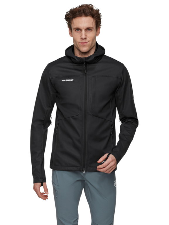 Mammut Ultimate VIII SO Hooded All-Season Softshell Jacket (3-Layer, Windproof) Black Men's