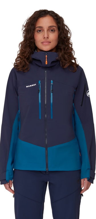 Mammut Wanderjacke Taiss Pro Hooded (Hardshelljacke) deepblau/marineblau Damen