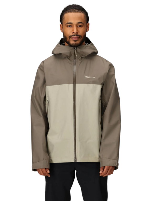 Marmot Wanderjacke-/Regenjacke Minimalist Pertex (wasserdicht, winddicht) grau/beige Herren