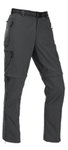 Maul Hiking-Trekking Pants Quebec XT T-Zipp-Off (long pants and Bermudas in one) dark grey Men