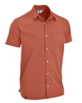 Maul Wander Shirt Irschenberg Fresh Short Sleeve (with Chest Pocket) orange Men's