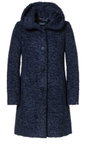 Milo Winter Coat Stella with Hood (Teddy Fleece) Navy Blue Ladies
