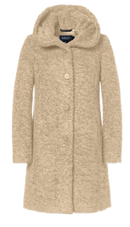 Milo Winter Coat Stella with Hood (Teddy Fur) Sand Brown Ladies