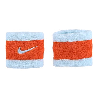Nike Schweissband Swoosh (72% Baumwolle) glacierblau/orange - 2 Stück