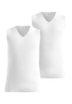 Odlo Funktionsunterwäsche Singlet Active Light mit Ausschnitt weiss Herren - 2er Pack