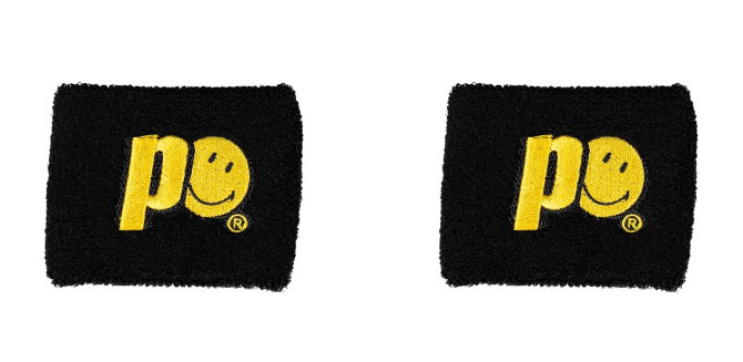 Prince x Smiley Schweissband Logo Small schwarz - 2 Stück
