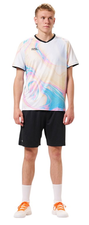 RSL Sport T-shirt River (100% Polyester, comfortable fit) white/multicoloured men's