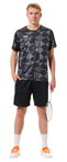 RSL Sports T-shirt Stone (100% Polyester, comfortable fit) grey/black men's