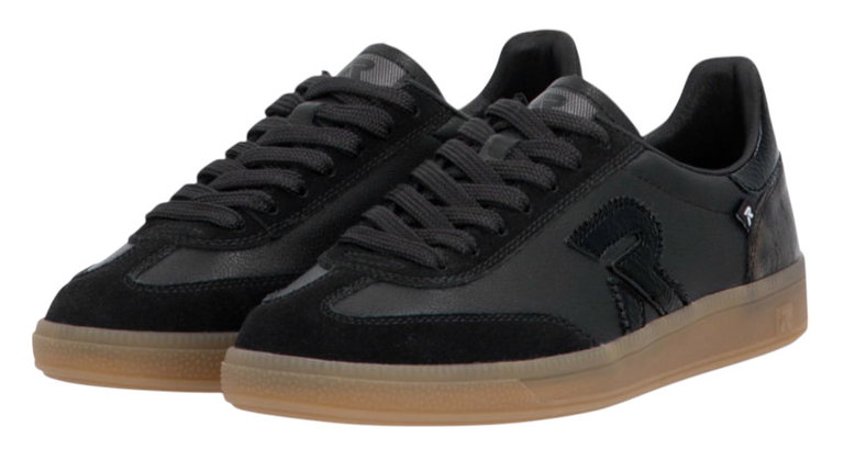 Rieker Sneakers San Diego (smooth leather) black/brown ladies