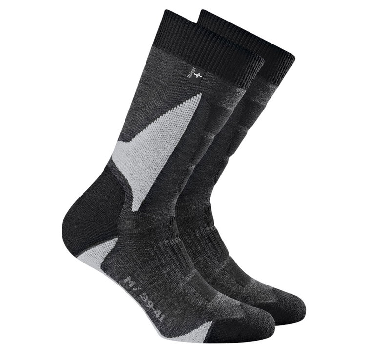 Rohner Wandersocke Back-Country (Merinowollmischgewebe) grau/schwarz/beige - 1 Paar