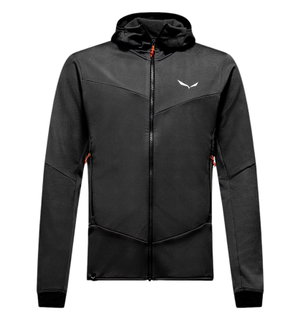 Salewa Fleecejacke Sella Crevasse Hooded Jacket (warm, leicht, hohe Bewegungsfreiheit) schwarz Herren