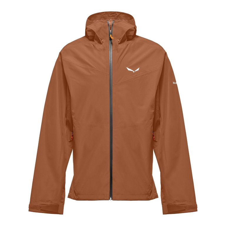 Salewa Trekking-Wanderjacke Puez Powertex (2,5-Lagen Hardshelljacke, wind- und wasserdicht) braun Herren