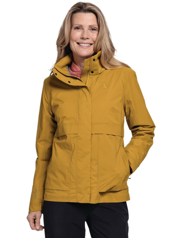 Schöffel All-Season Jacket Bellagio L (2.5-layer, waterproof, high breathability) gold/yellow ladies
