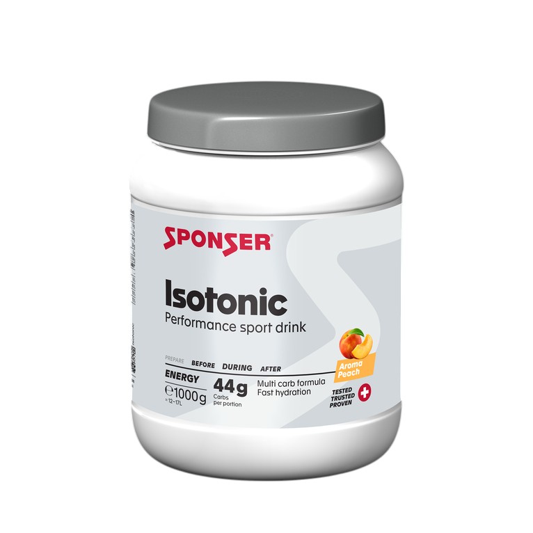 Sponser Energy Isotonic Sportdrink (isotonischer Durstlöscher mit fruchtigem Geschmack) Pfirsich 1000g Dose