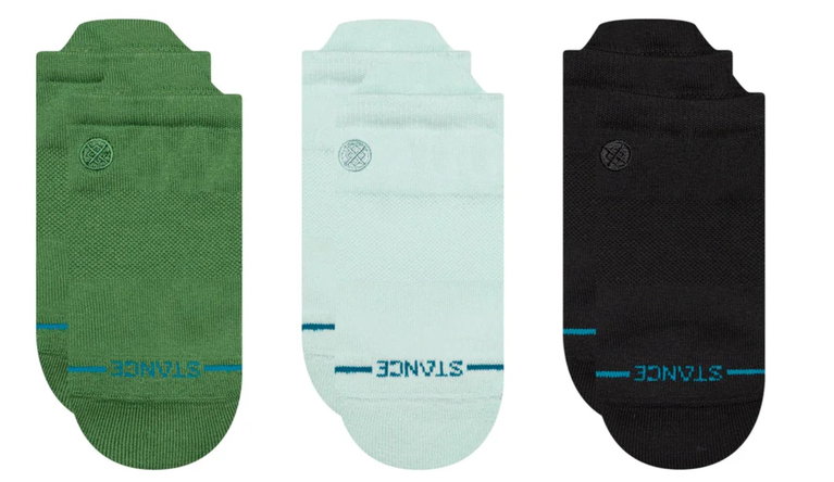 Stance Tagessocke Sneaker Low Tab Icon hellblau/grün/schwarz - 3 Paar
