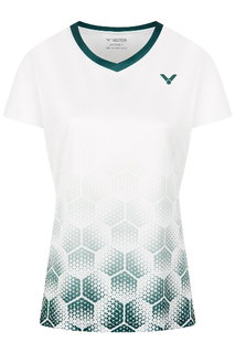 Victor Sport-Shirt T-54103 A (100% Polyester) weiss/grün Damen