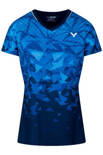 Victor Sport-Shirt T-54100 B (100% Polyester) blau/navyblau Damen