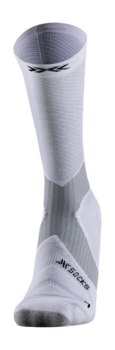 X-Socks Radsocke Bike Expert Crew 2025 weiss/grau Herren - 1 Paar