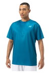 Yonex Training T-shirt Practice Small Logo YM0045 (100% Polyester) 2024 blue-green Men
