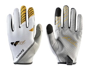 Zanier Fahrrad Handschuhe Shredder weiss/grau/gelb - 1 Paar