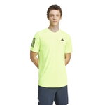 adidas Tennis-Tshirt Club 3-Streifen limegrün Herren