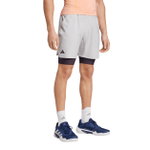 adidas Tennishose Pro Aeroready 2in1 (Short+Tight) grau/schwarz Herren