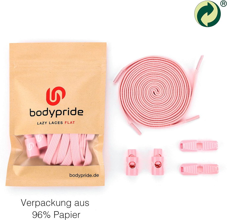 bodypride Schnürsenkel Flat/flach modisch hellrosa 120cm - 1 Paar