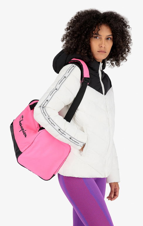 Champion Steppjacke - leichte wattierte Kapuzenjacke in Kontrastoptik - weiss Damen