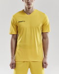 Craft Sport T-shirt (Jersey) Squad Solid - loose fit, quick-drying - yellow Men