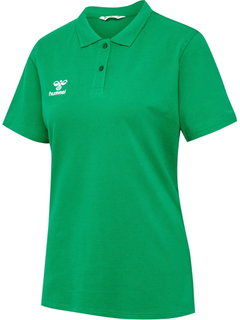 hummel Sport/Freizeit-Polo hmlGO 2.0 (Bio-Baumwolle) Kurzarm grün Damen