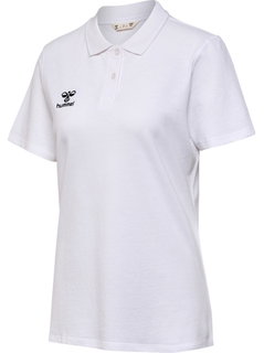 hummel Sport/Freizeit-Polo hmlGO 2.0 (Bio-Baumwolle) Kurzarm weiss Damen