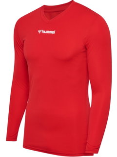 hummel Funktionsunterwäsche Langarmshirt hmlBL Essential Tee rot Herren