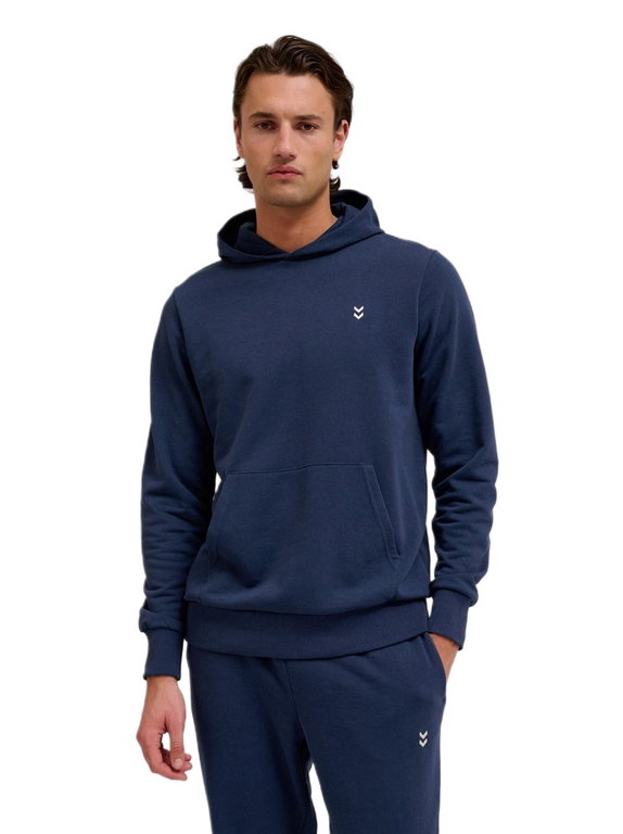 hummel Kapuzenpullover hmlPULSE Sweat Hoodie (Baumwolle, bequem Passform) navyblau Herren