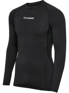 hummel Funktionsunterwäsche Langarmshirt hmlBL Performance Tee schwarz Herren