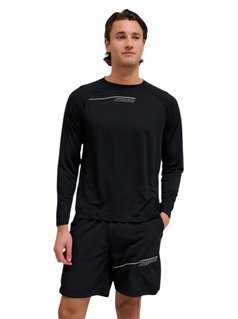 hummel Langarmshirt hmlCOURT Light Weight (atmungsaktiv, schnelltrocknend) schwarz/grau Herren